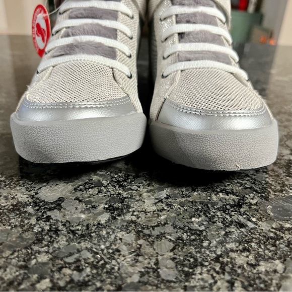 Pediped Logan Flex Silver Hi Tops Big Girl Sz 3.5 NIB - Picture 4 of 14
